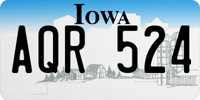 IA license plate AQR524