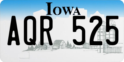 IA license plate AQR525