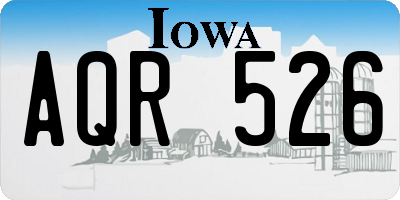 IA license plate AQR526