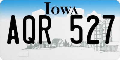 IA license plate AQR527