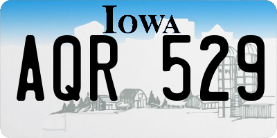 IA license plate AQR529