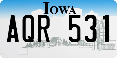 IA license plate AQR531