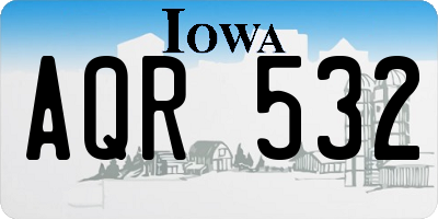 IA license plate AQR532