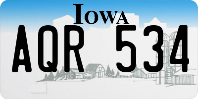 IA license plate AQR534