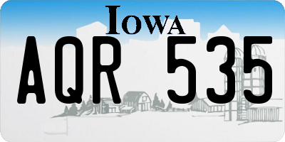 IA license plate AQR535