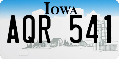 IA license plate AQR541