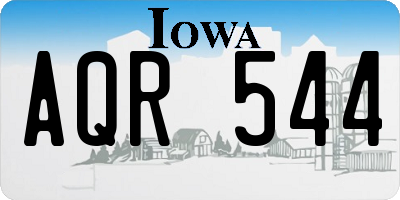 IA license plate AQR544