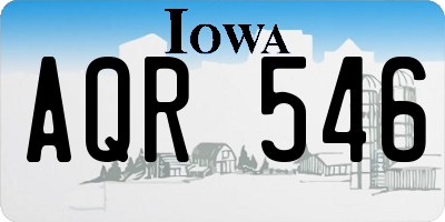 IA license plate AQR546