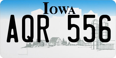 IA license plate AQR556