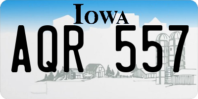 IA license plate AQR557