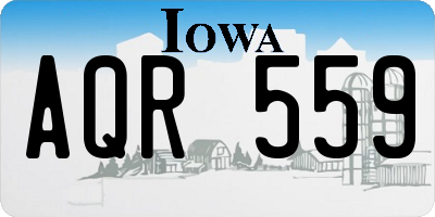 IA license plate AQR559