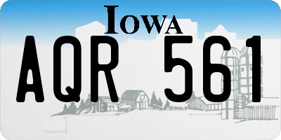 IA license plate AQR561