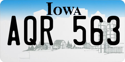 IA license plate AQR563