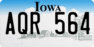 IA license plate AQR564