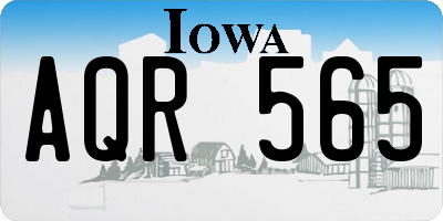 IA license plate AQR565