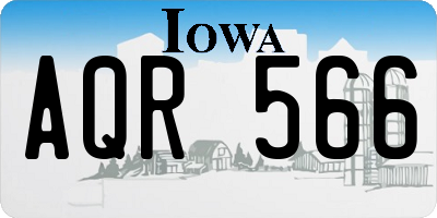 IA license plate AQR566