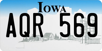 IA license plate AQR569