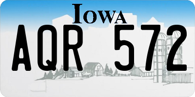 IA license plate AQR572