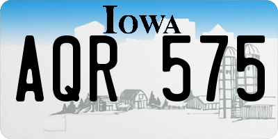 IA license plate AQR575