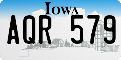 IA license plate AQR579