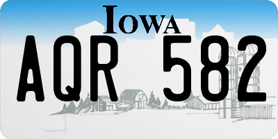 IA license plate AQR582