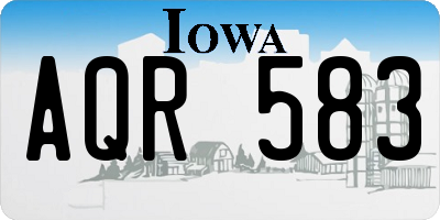 IA license plate AQR583