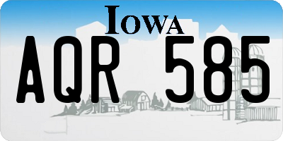 IA license plate AQR585