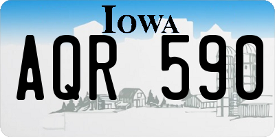 IA license plate AQR590