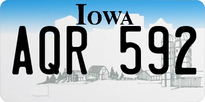 IA license plate AQR592