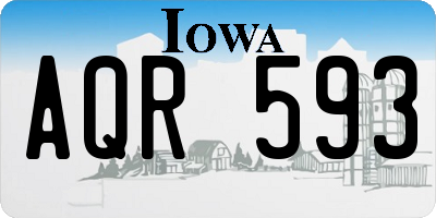 IA license plate AQR593