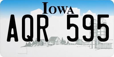 IA license plate AQR595