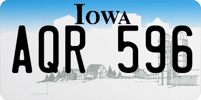 IA license plate AQR596