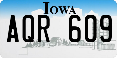 IA license plate AQR609