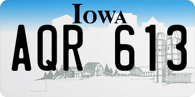 IA license plate AQR613