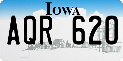 IA license plate AQR620