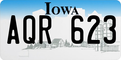 IA license plate AQR623