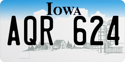 IA license plate AQR624