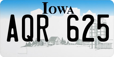 IA license plate AQR625