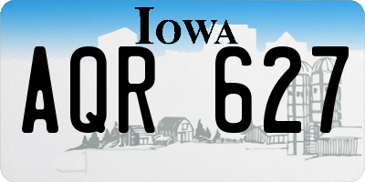 IA license plate AQR627