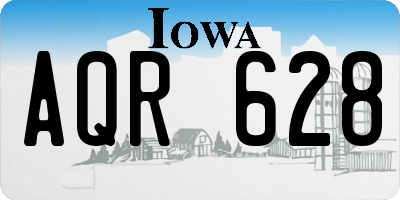 IA license plate AQR628