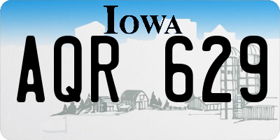 IA license plate AQR629