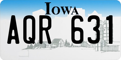 IA license plate AQR631