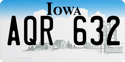 IA license plate AQR632