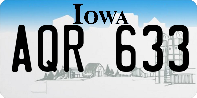 IA license plate AQR633