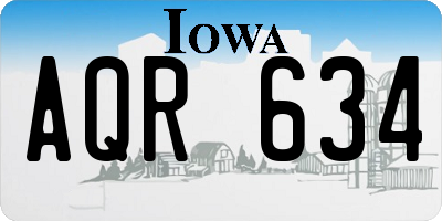 IA license plate AQR634