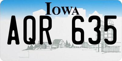 IA license plate AQR635