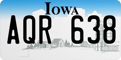 IA license plate AQR638