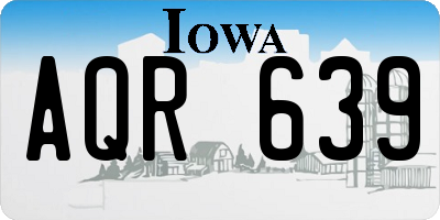 IA license plate AQR639