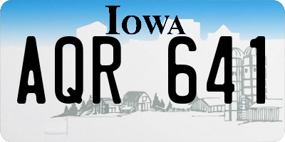 IA license plate AQR641