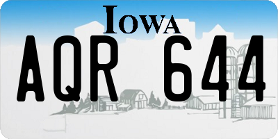 IA license plate AQR644